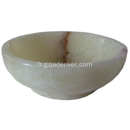 Évier de jade blanc de forme ronde moderne pour vanité